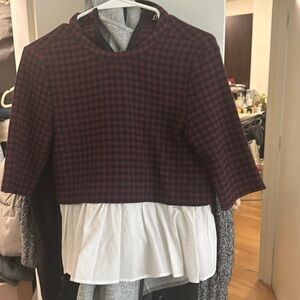 Zara TRF short sleeve sweater top